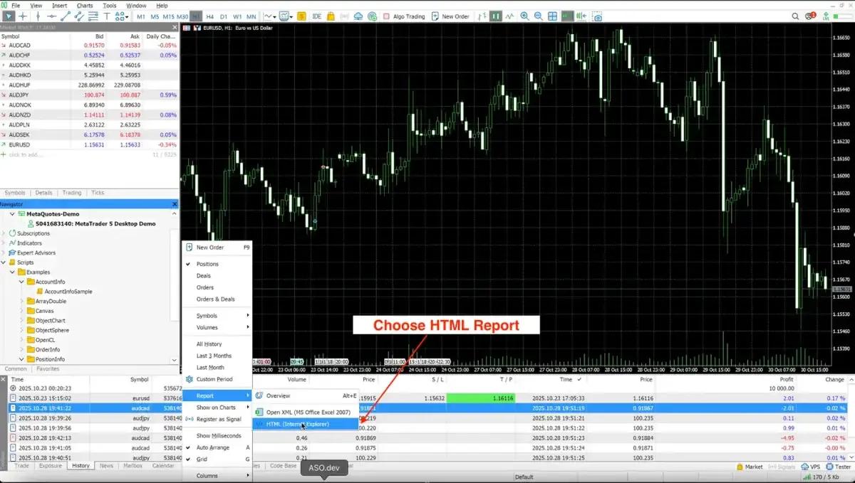 MetaTrader 5 import — step 3 screenshot Import MetaTrader 5 trades — screenshot 3