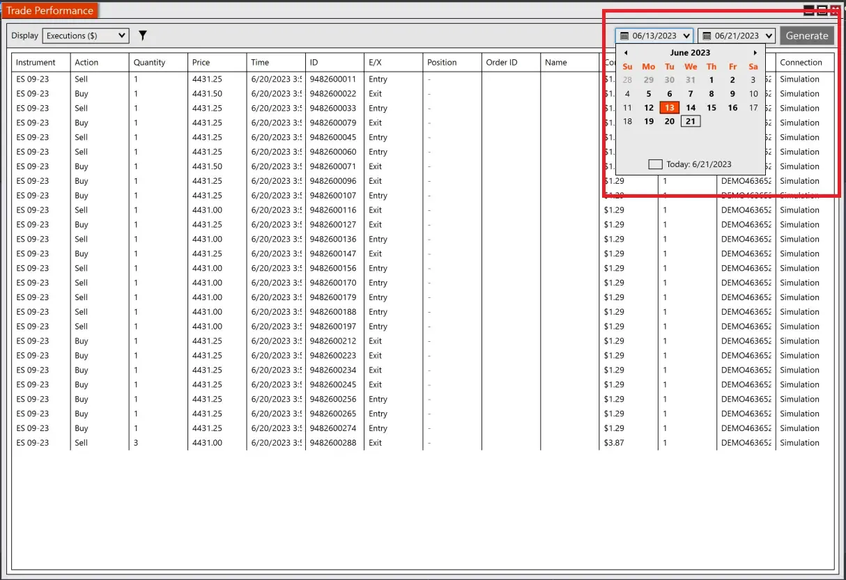 NinjaTrader import — step 3 screenshot Import NinjaTrader trades — screenshot 3