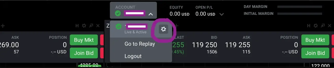 Tradovate import — step 1 screenshot Import Tradovate trades — screenshot 1