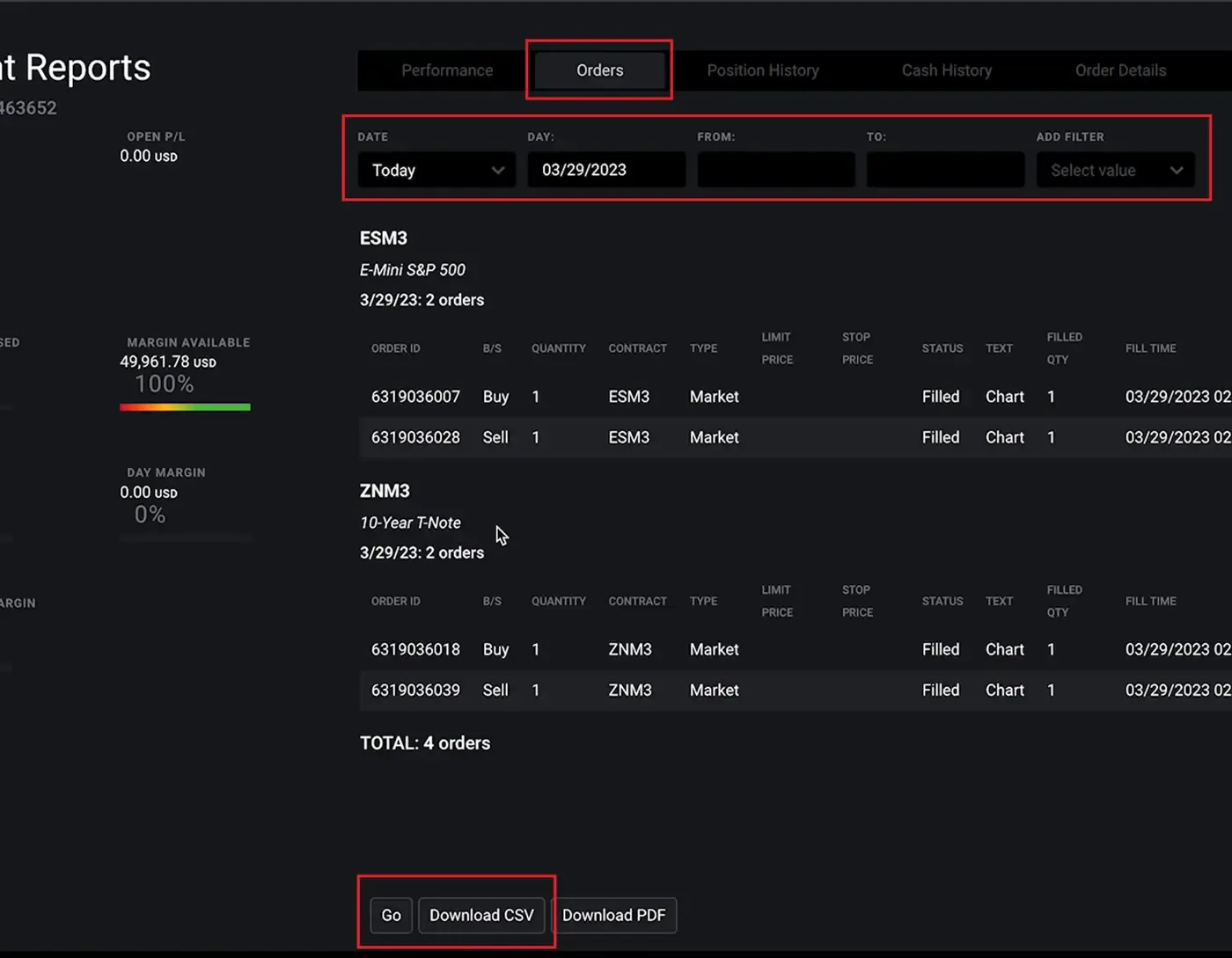 Tradovate import — step 2 screenshot Import Tradovate trades — screenshot 2
